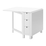 IKEA成都宜家代购 诺顿 折叠式餐桌子桦木色/白色正品