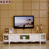 欧式大理石电视柜茶几组合简约客厅方形整装橡木储物雕花实木家具