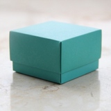 手工皂精油皂包装盒绿纯色DIY小礼品盒糖果饰品纸盒6cm清仓