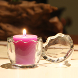 许愿蜡专用闪烁玻璃杯 创意家居摆件欧式浪漫烛光晚餐香薰蜡烛台