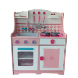新款儿童厨具玩具套装木制仿真厨房幼儿园过家家厨具婴幼儿橱柜