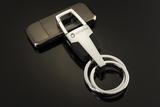 包邮欧美达高档汽车钥匙扣不锈钢商务礼品钥匙圈 腰挂双环钥匙扣