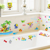 卡通海绵宝宝贴纸儿童房装饰墙贴卫生间贴画幼儿园洗手间贴纸防水