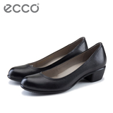 ECCO爱步女鞋2016新款粗跟鞋中跟休闲单鞋264083专柜正品英国代购