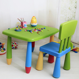 幼儿园新款长方 塑料桌椅批发 宝宝饭桌画桌彩色书桌套装儿童培训