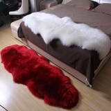 欧式纯羊毛地毯 卧室地毯 床边地毯 宜家整张羊皮 沙发垫白色长毛