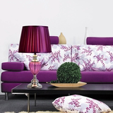 雅家乐 紫色水晶玻璃台灯欧式现代简约创意床头 卧室客厅婚庆台灯