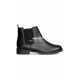 HM H&M专柜正品代购女鞋复古中跟仿皮切尔西靴短靴0181160001