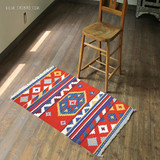 波西米亚风格/手工编织羊毛基利姆KILIM地毯/挂毯/地垫/脚垫