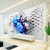 3D立体墙纸网吧游戏主题壁画KTV酒吧轰吧个性墙布大型定制壁纸