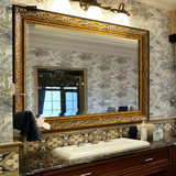 BOLEN 复古豪华卫浴镜子防水浴室镜卫生间镜子高档银镜壁挂大镜子