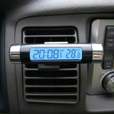 汽车透明吸盘式电子表液晶时钟表车载车内温度计车内电子钟温度表