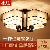新中式吊灯客厅吸顶灯长方形新中式灯具北欧美式铁艺卧室灯饰餐厅