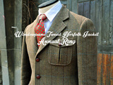 年轮AnnualRing美式复古Tweed猎装粗花呢西装羊毛呢外套男咔叽RRL