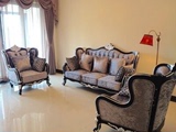 欧式组合沙发新古典沙发123 实木雕花沙发住宅家具客厅布艺沙发