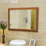 BOLEN现代中式浴室镜壁挂卫生间镜子厕所卫浴镜化妆镜梳妆台镜子