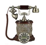 佳话坊仿古电话机欧式电话机新款创意座机家用高档实木复古电话机
