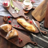 黑胡桃木砧板 整木面包板蔬果板点心托盘 高端厨房实木菜板餐具