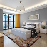 现代简约 板式高箱床1.5米1.8米双人床烤漆床储物床