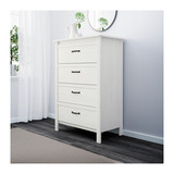 IKEA宜家家居代购布鲁萨里4屉柜抽屉柜柜子储物柜收纳柜白色正品