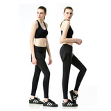 3007跑步裤女假两件长裤户外健身瑜伽速干运动紧身长裤九分裤