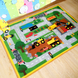 儿童游戏地毯 环保防滑无异味卧室书桌垫玩具垫 工程车跑道 包邮
