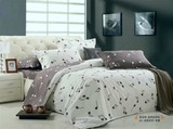 AB版全棉床品面料 宽幅斜纹纯棉布 定做床单被罩枕套 灰白色音符