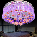 LED水晶灯 简约现代客厅卧室婚房心形灯具 温馨浪漫遥控吸顶灯
