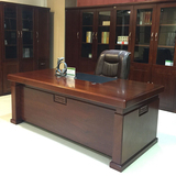 新款老板桌办公桌实木 1.8/2米油漆老板桌中班台主管桌经理桌特价