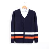 2016春季男士针织衫新款羊毛衫韩版修身V领薄款开衫大码毛衣外套