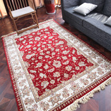 土耳其地毯客厅欧美式茶几毯仿真丝地毯卧室长方形床边地毯满铺