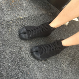 NANA港版街头风个性圆头平跟鞋绑带运动鞋夏季新款时尚休闲鞋子女