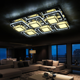 长方形水晶吸顶灯豪华LED现代客厅灯创意个性新款大气卧室灯