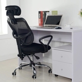锦玉电脑椅家用网布人体工学椅 办公室椅子 职员椅钢制脚升降转椅