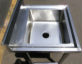 厨房不锈钢水斗水槽单槽双槽洗菜盆洗手池外拉丝带落地支架子