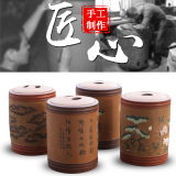 30饼储茶罐子粗陶陶瓷茶叶罐超特大大号茶饼罐紫砂普洱存茶罐50cm