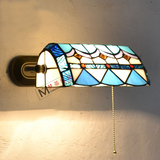 地中海现代简约创意单头壁灯彩玻床头卧室客厅过道灯具灯饰