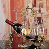 欧式复古铁艺酒架 放红酒瓶架子 时尚创意红酒架摆件 葡萄酒架