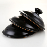 【陶煲王】砂锅锅盖/瓷煲盖子 汤煲陶瓷砂锅盖 圆型黑色盖子