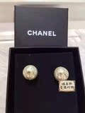 香港代购Chanel香奈儿16新款菱格纹白色珍珠小球圆形耳钉 A86172