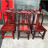 老挝大红酸枝小官帽椅老红木家具实木靠背椅子儿童椅换鞋洗菜椅