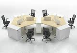 职员办公桌椅组合简约6人位屏风工作位开放式员工电脑桌办公家具