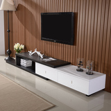 非同 爱依瑞斯 简约现代可伸缩小户型电视柜黑白木纹客厅电视柜
