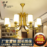 新中式吊灯现代简约客厅灯复古玻璃卧室酒店工程餐厅铁艺loft灯具