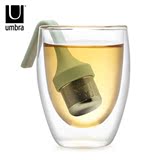 umbra创意茶包泡茶器不锈钢茶漏茶滤茶叶过滤器硅胶滤茶器茶具