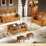 特价中式高档雕花木沙发 自由组合香樟木实木沙发 客厅木沙发组合