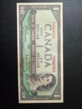 钱币收藏 加拿大1954年一元纸币 签名版收藏专用 打折商品
