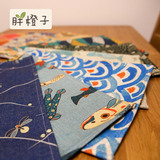 日式浮世绘手工棉麻餐垫 茶道和风布艺碗垫隔热垫盘垫西餐垫欧式