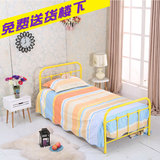 铁艺床 折叠床 白色公主床双人1.5欧式1.2单人儿童床简易1米1.8