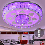 新款LED吸顶灯大气圆形水晶简约现代客厅灯遥控温馨卧室餐厅灯具